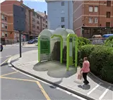Marquesinas en el barrio de Basozelai, calle Karmelo Torre y Axular, Basauri